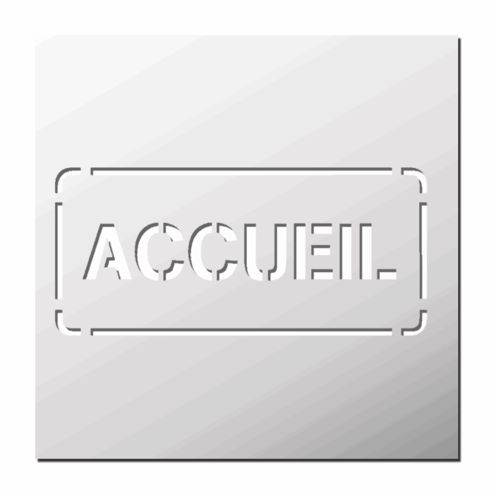 Pochoir Accueil