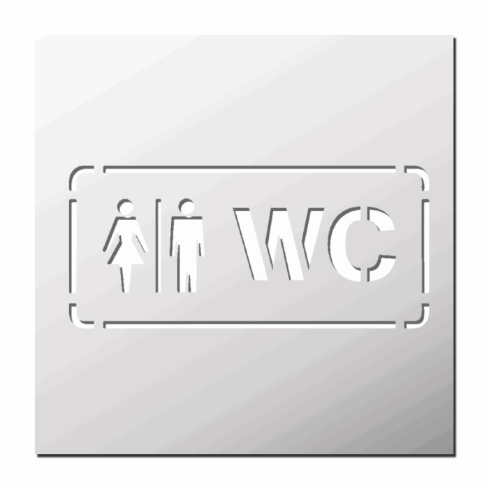 Pochoir Panneau WC