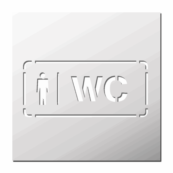 Pochoir Panneau WC Homme