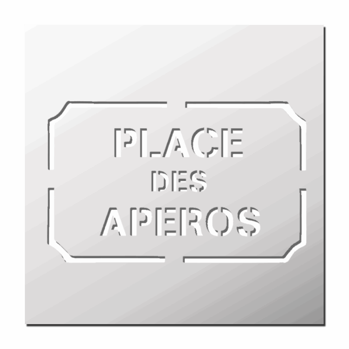 Pochoir Place des apéros