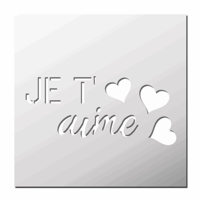 Pochoir Je t'aime