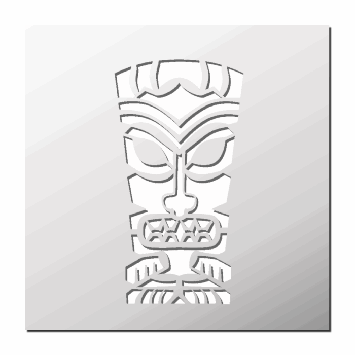 Pochoir Statue Totem Tiki
