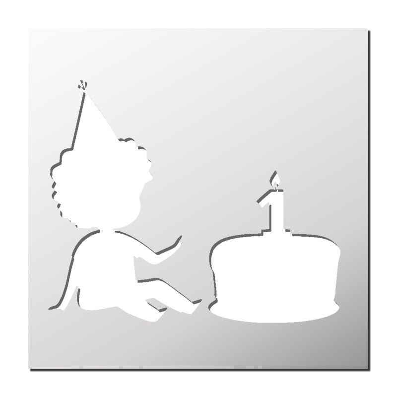 Pochoir Anniversaire Enfant 1 an