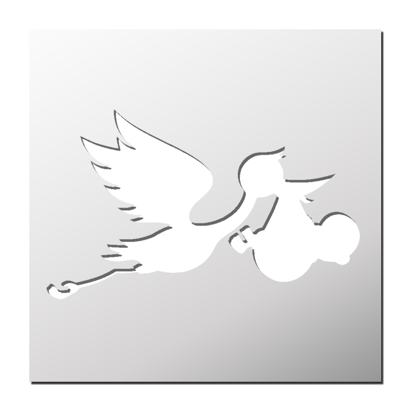 Pochoir Cigogne Bébé