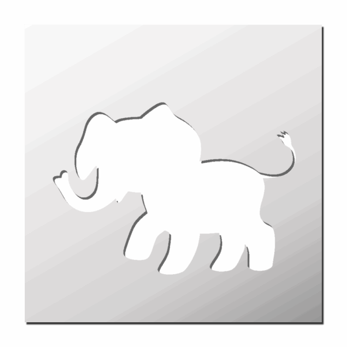 Pochoir Elephant