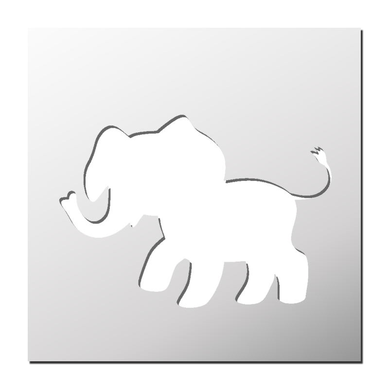 Pochoir Elephant