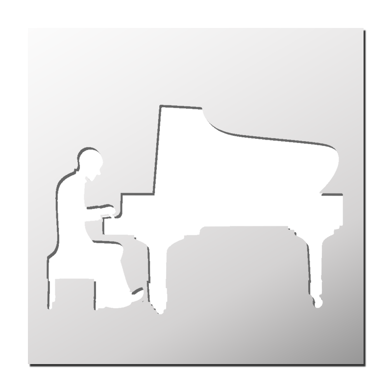 Pochoir Pianiste