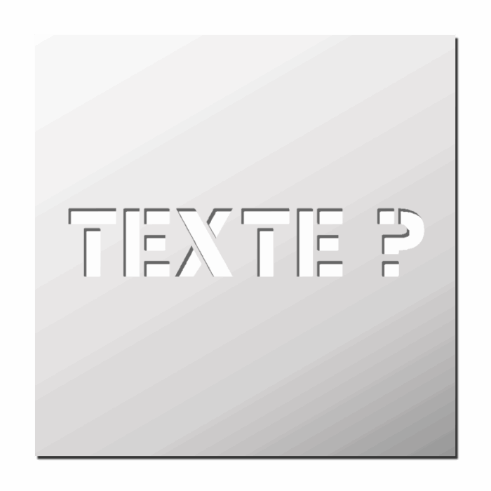 Pochoir sur mesure Texte