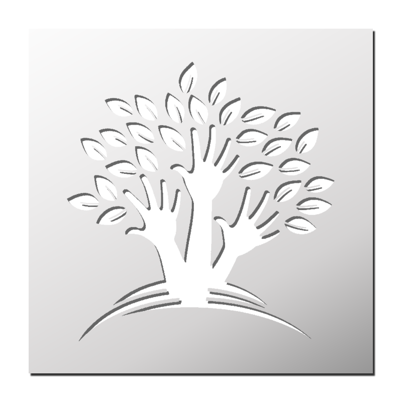 Pochoir Arbre Main