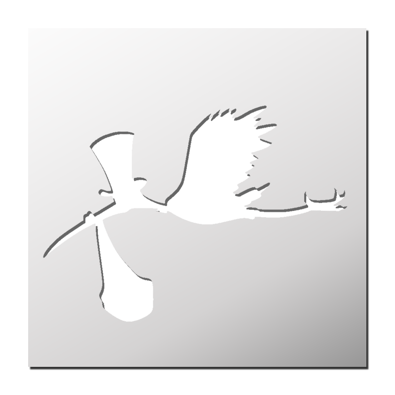 Pochoir Cigogne
