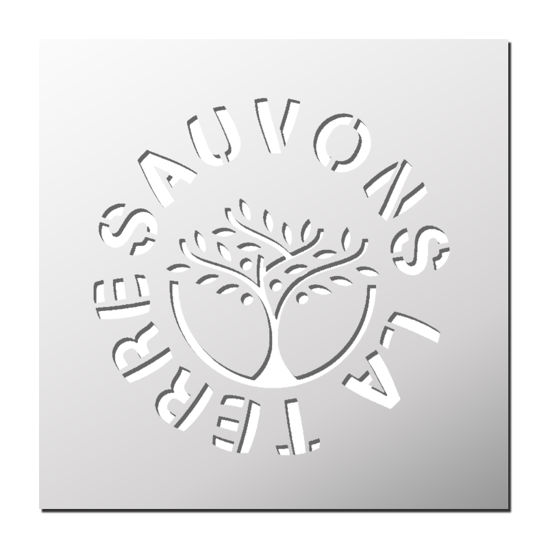 Pochoir Sauvons la Terre