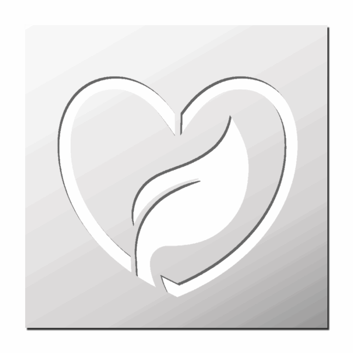 Pochoir Feuille Coeur