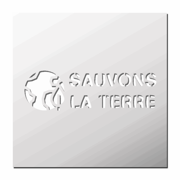Pochoir Sauvons la TERRE