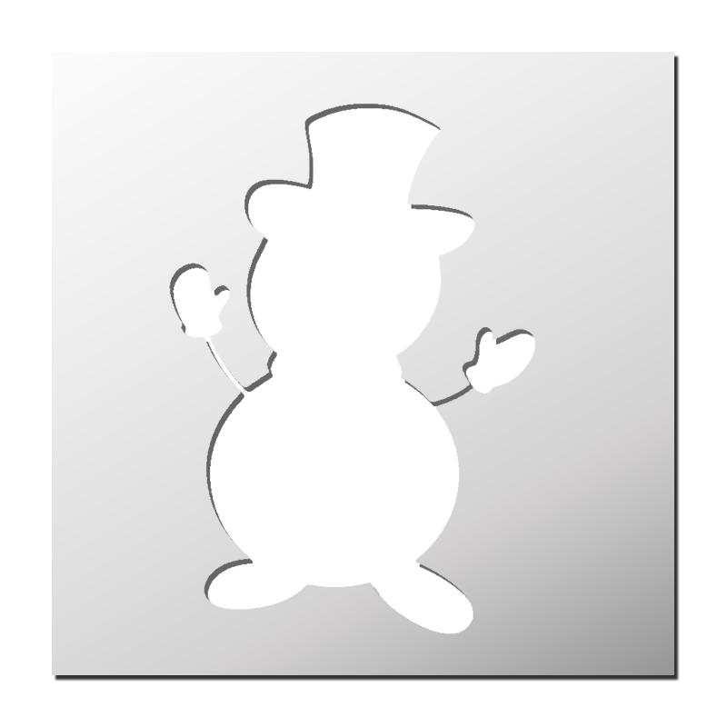 Pochoir Bonhomme de neige