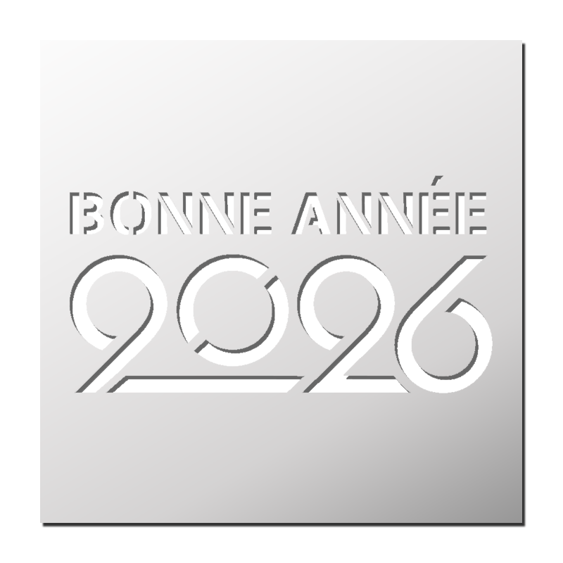 Pochoir Bonne Année 2026