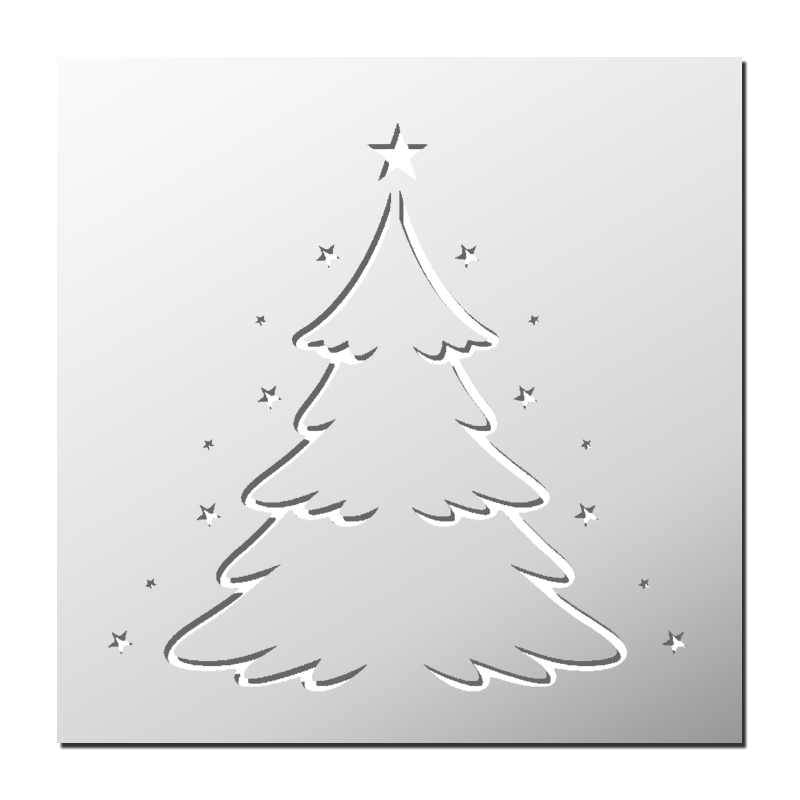 Pochoir Sapin de Noël