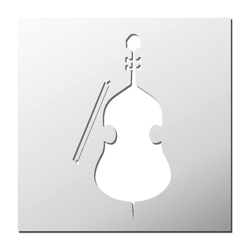 Pochoir Violoncelle