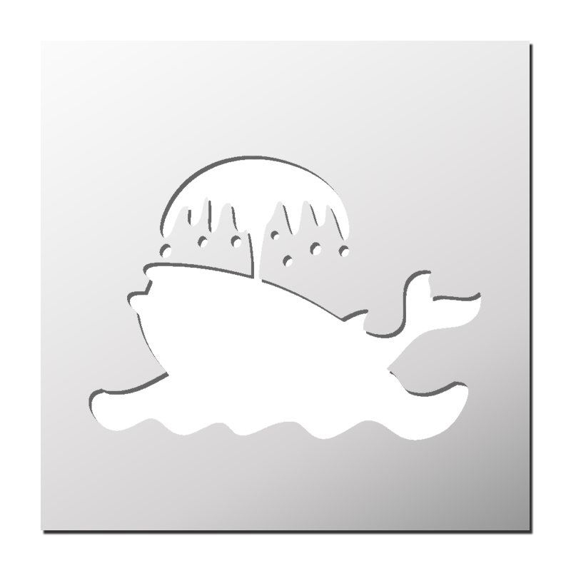 Pochoir Baleine