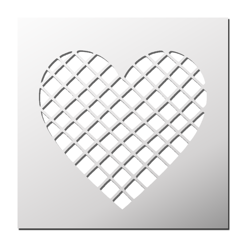 Pochoir Coeur Mosaïque