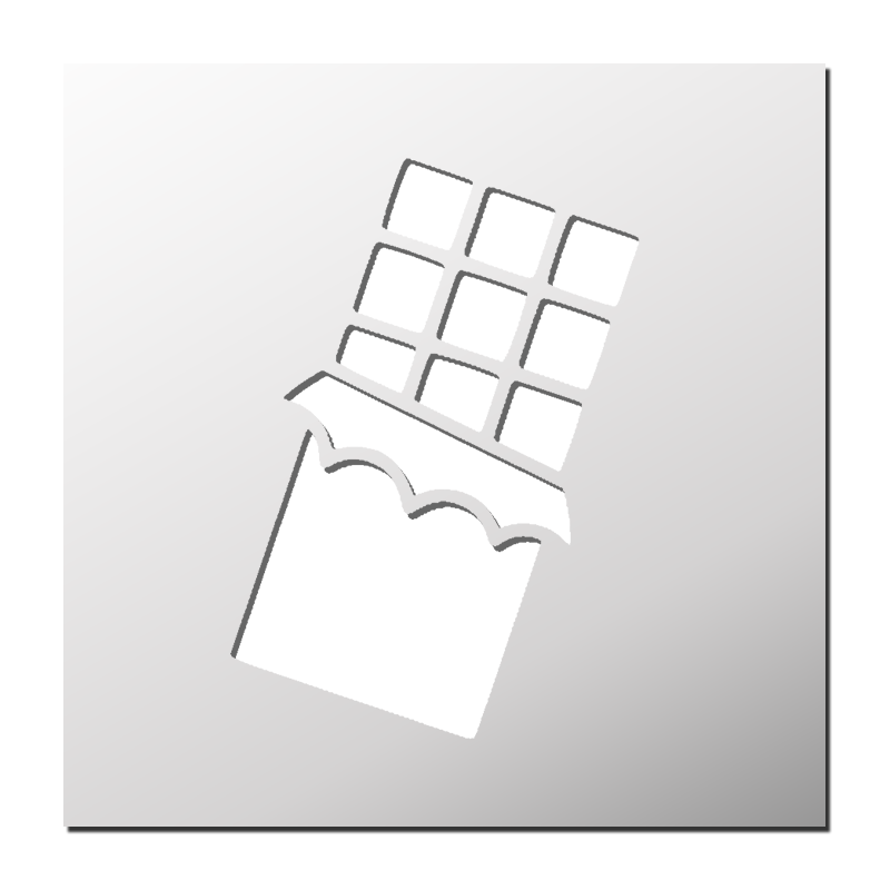 Pochoir Tablette de chocolat