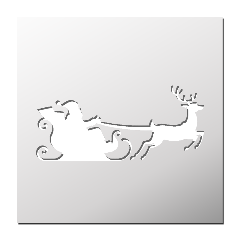 Pochoir Traineau Père Noël