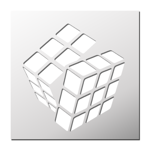 Pochoir Rubik&rsquo;s cube | Le Monde du Pochoir