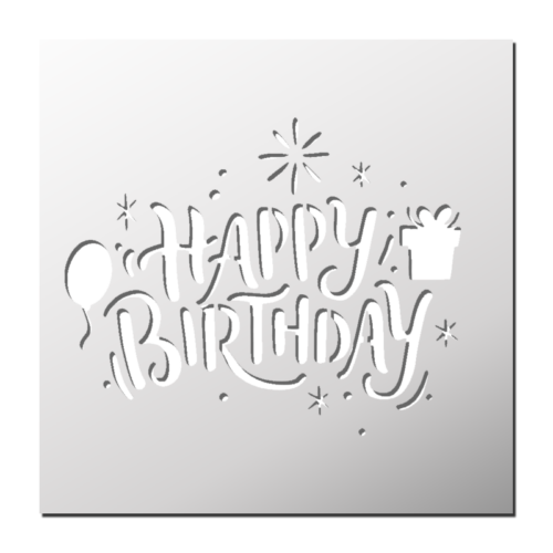 Pochoir Happy Birthday | Le Monde du Pochoir