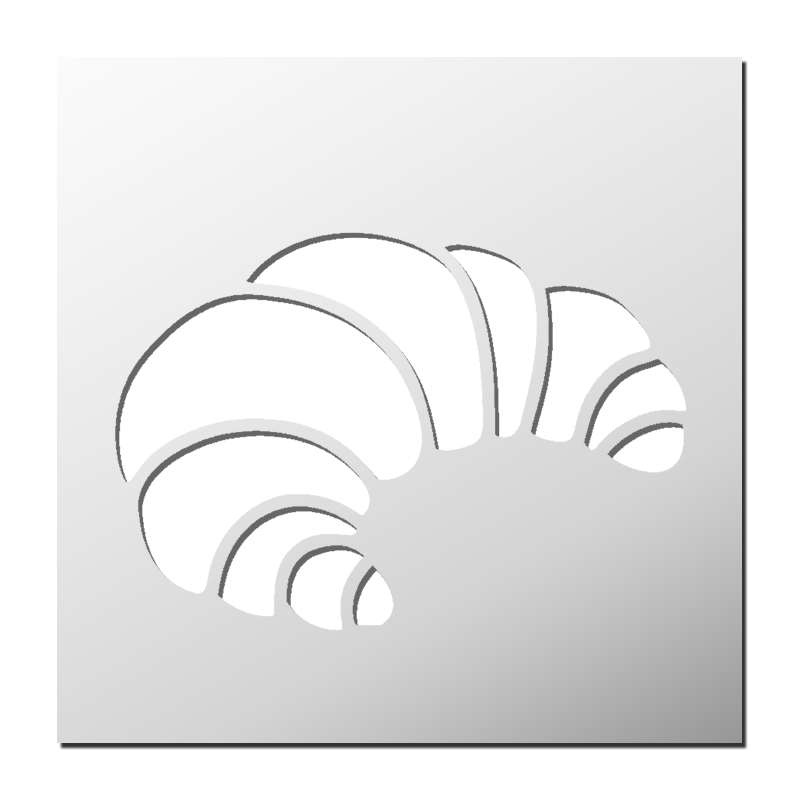 Pochoir Croissant | Le Monde du Pochoir