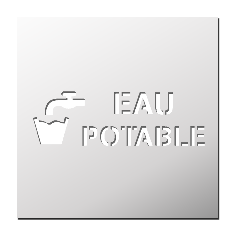 Pochoir Eau potable | Le Monde du Pochoir
