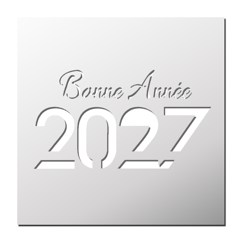 Pochoir Bonne Année 2027 | Le Monde du Pochoir