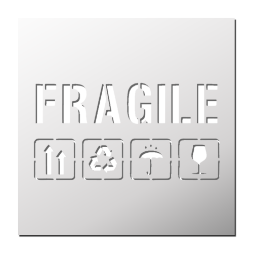 Pochoir Marquage Fragile | Le Monde du Pochoir