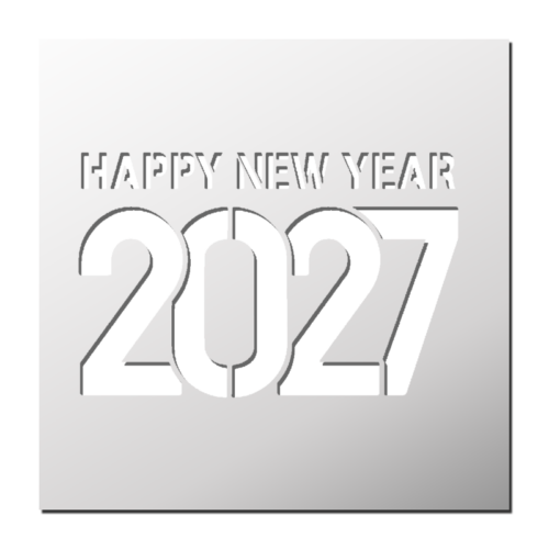 Pochoir Happy New Year 2027 | Le Monde du Pochoir