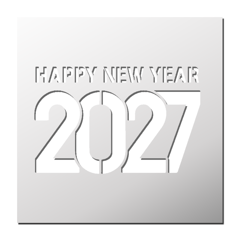 Pochoir Happy New Year 2027 | Le Monde du Pochoir