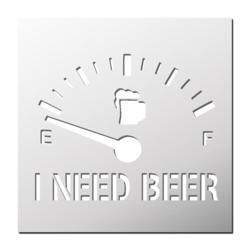 Pochoir I Need Beer | Le Monde du Pochoir