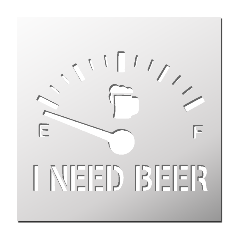 Pochoir I Need Beer | Le Monde du Pochoir