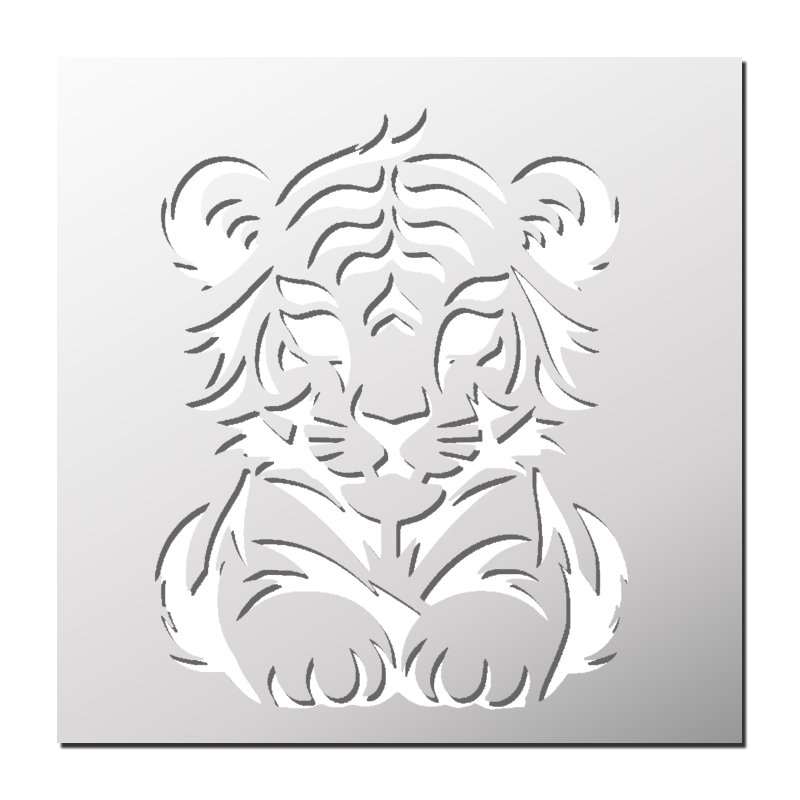 Pochoir Lionceau | Le Monde du Pochoir