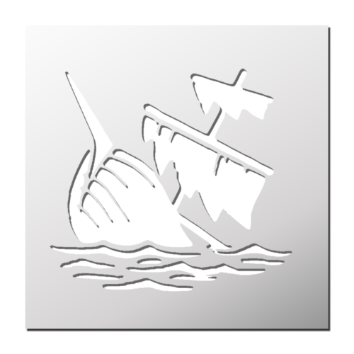 Pochoir Epave Bateau | Le Monde du Pochoir